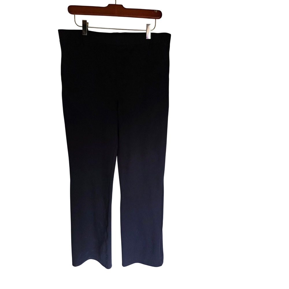 Quince Ultra-Stretch Ponte Straight Leg Pants Black Large Regular Rise